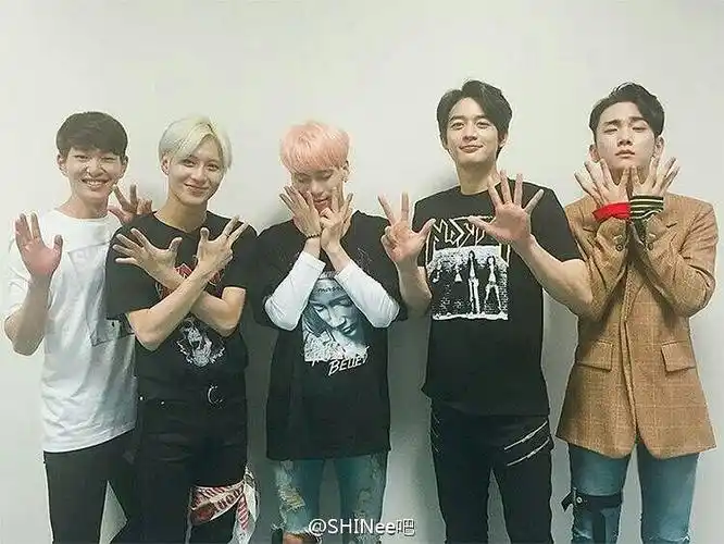 五人合照真的有点虐