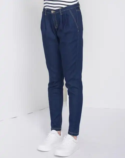 kako藏蓝色百搭舒适裤子