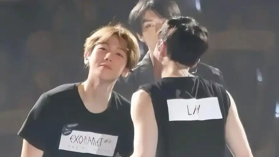 图一吴世勋:和老婆贴贴喽～(撒狗粮/臭显摆)边伯贤:给