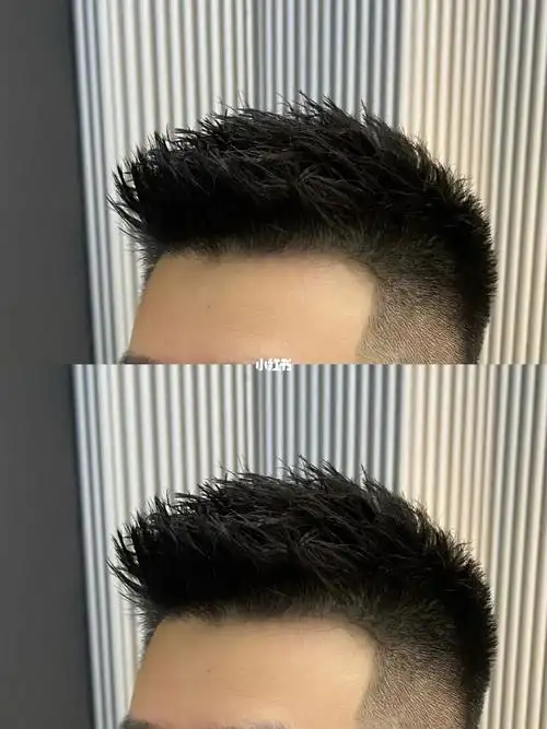 绅士们男生立体飞机头造型