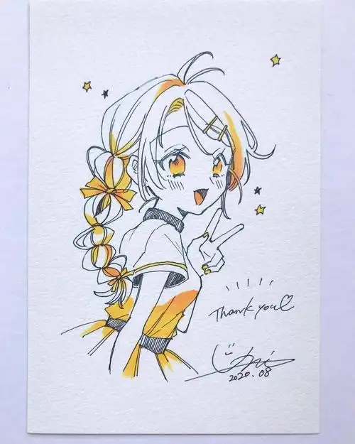 马克笔手绘洛丽塔漫画少女手绘线稿