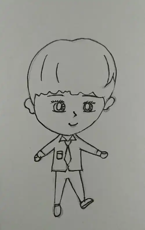 简笔画q版人物可爱王源画法