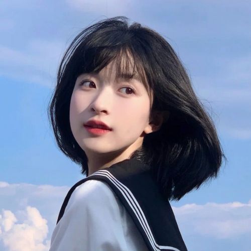 一折假发女学生_假发女短发自然全头套圆脸减龄日系学生bobo波波头