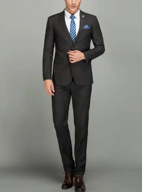 西装新郎结婚礼服男士帅气冬装男生男士黑色上衣马甲裤子19558码上衣