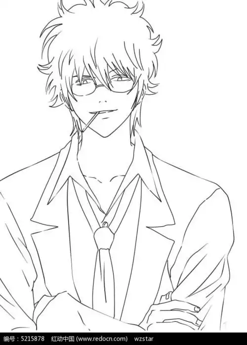 免费素材 图片素材 漫画插画 人物卡通 银魂男主手绘 请您分享: 红动