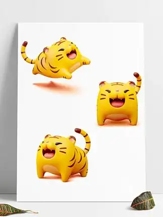 40胖乎乎可爱3d小老虎矢量插画吉祥物胖乎乎可爱3d小老虎矢量插画吉祥