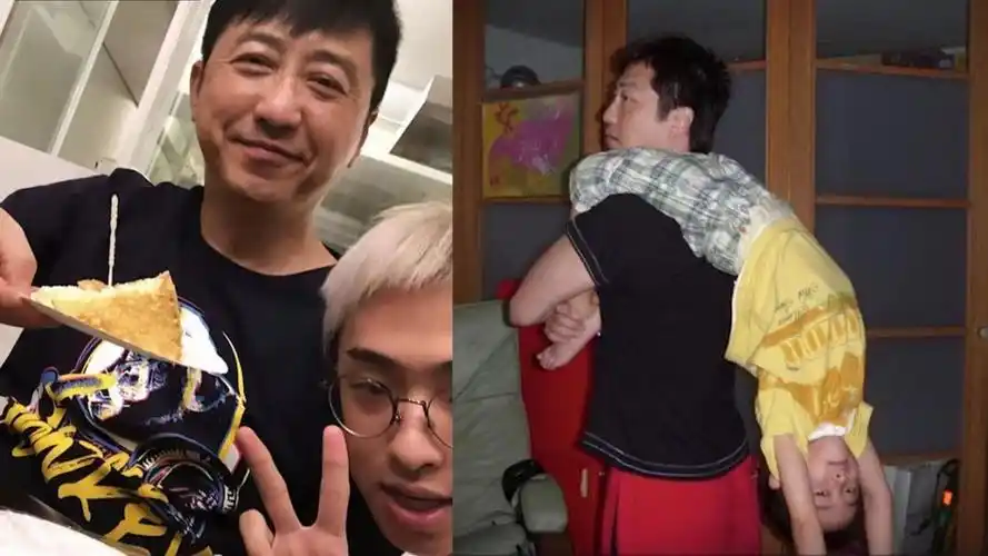 哈利与庾澄庆合影为其庆生,高调表白爸爸力破不和传闻:爱你