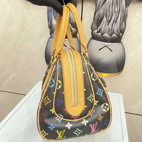 lv 黑三彩68限量版68保60龄球60手提包95新, - 抖音