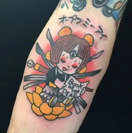 趣味日系手臂纹身图案彩色日式纹身图片4