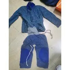 六十年代儿童打补丁衣服一套