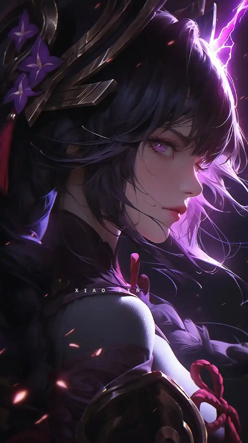 雷神 | 4k.#原神 #二次元 #高清壁纸 #雷电将军 # - 抖音