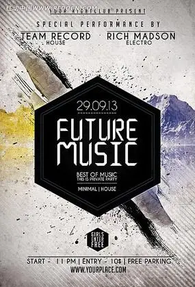 酷风格音乐海报设计