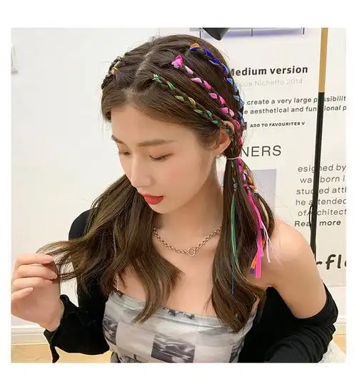 夏季编发彩绳儿童彩色辫子发绳编头发丝带彩带神器七彩脏脏辫头绳