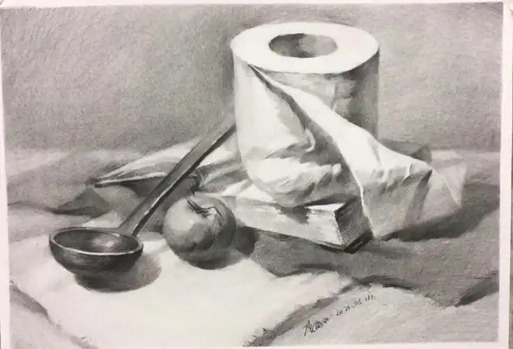 素描静物组合擦拭要领