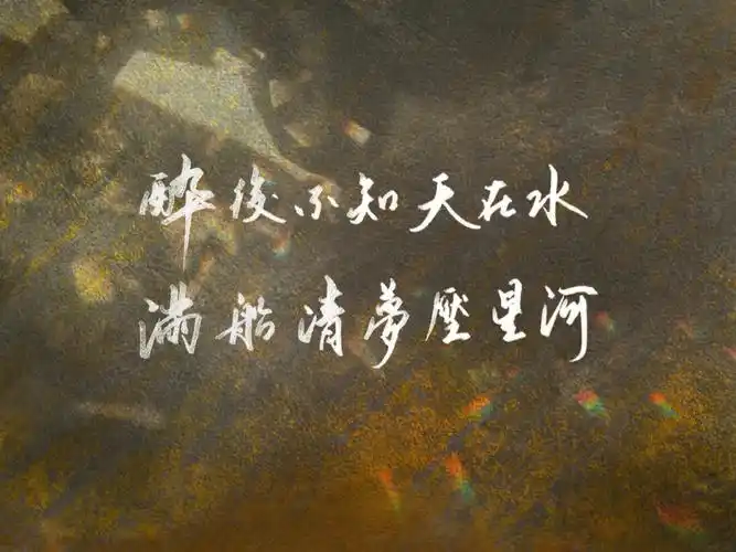 醉后不知天在水满船清梦压星河