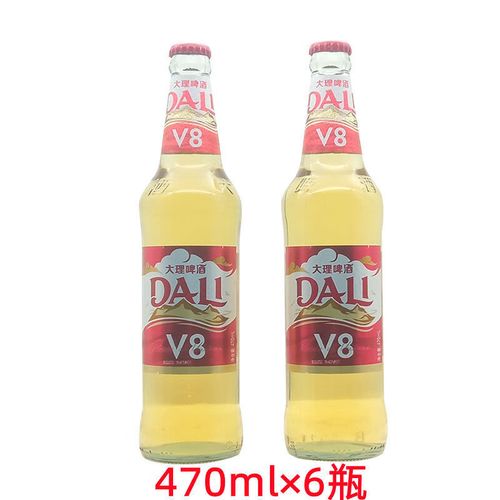 俏滋郎 大理v8啤酒 大理啤酒整箱470ml 云南特产零食 470ml  6瓶