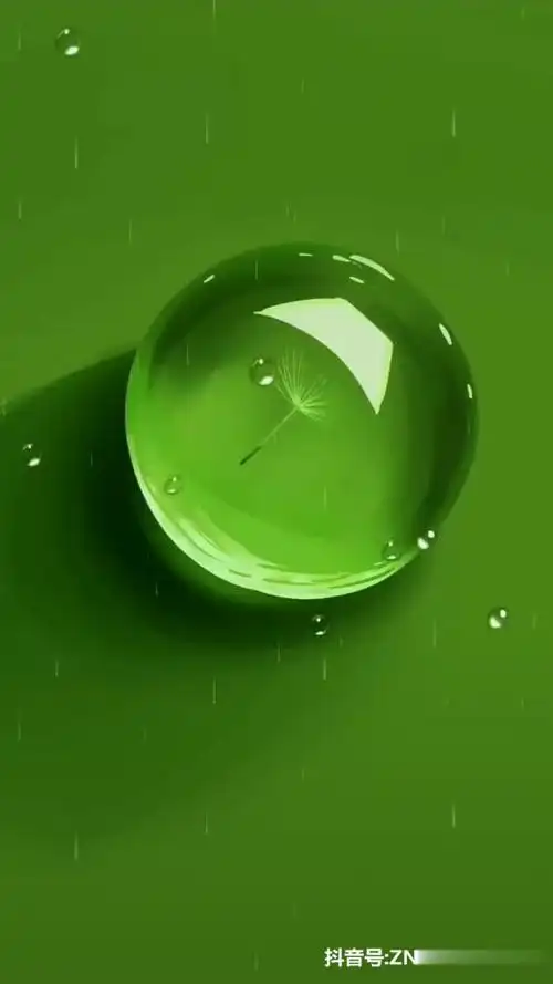 绿色水滴很适合做壁纸哦,护眼神器送你送你一张动态壁纸-科技视频