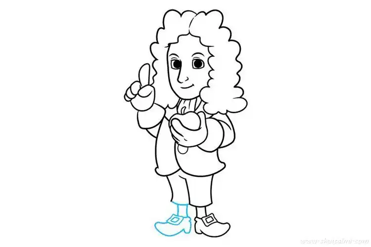 牛顿怎么画 牛顿简笔画漂亮卡通