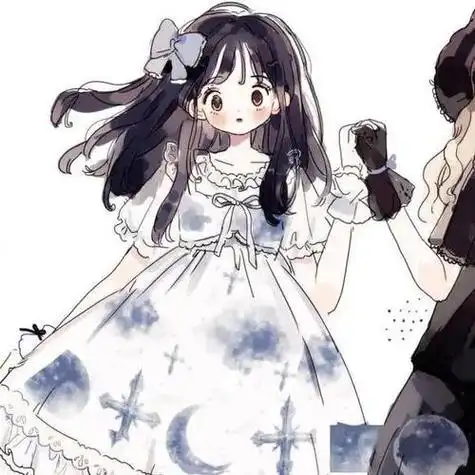 卡通闺蜜头像二人可爱动漫女生双人闺蜜图片