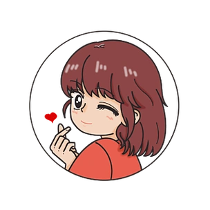 比心手势wink红色女孩可爱卡通动漫元素