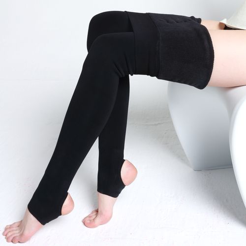 秋冬黑色加绒加厚打底袜裤保暖显瘦连裤袜子
