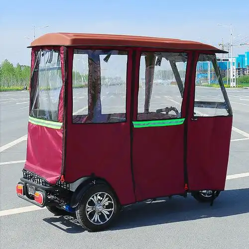 电动三轮车雨棚夏季遮阳网棚老年休闲折叠小巴士雨蓬电瓶车篷