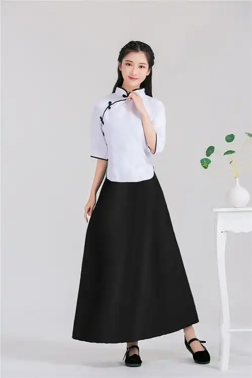 民国学生装女五四青年装民国时期古装服装校服毕业服影楼主题写真 天