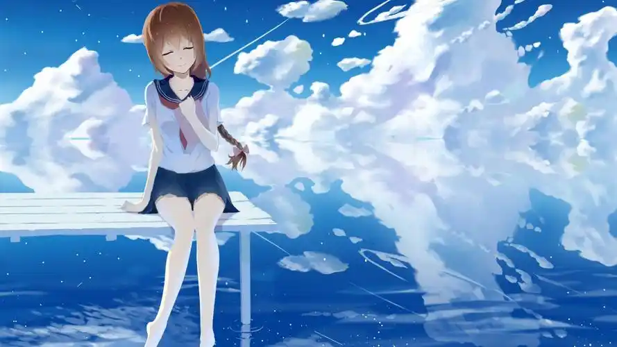 像天空一般纯净,动漫人物-回车桌面