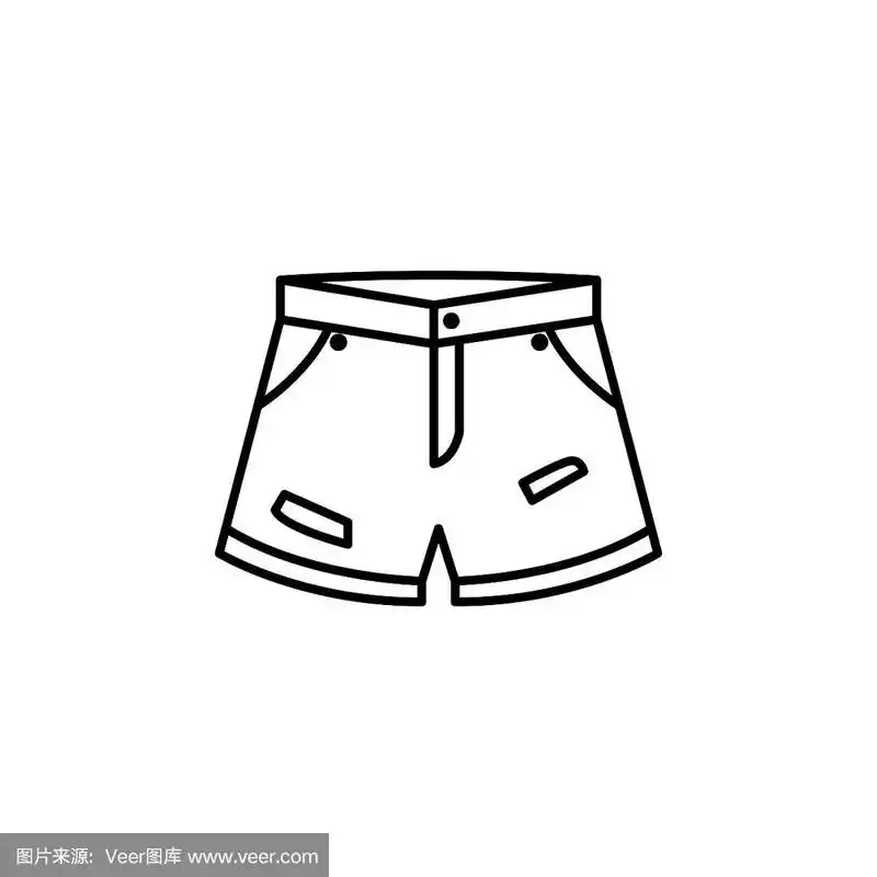 牛仔裤,计算机图标,短裤,绘画插图,白色背景