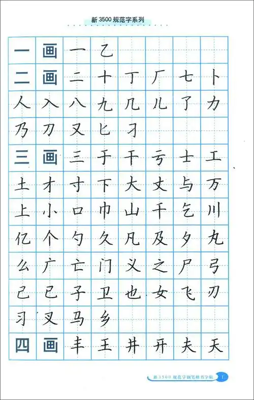 新版3500规范字钢笔正楷字帖临摹字帖中西书局学生规范汉字字帖写字