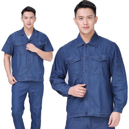 夏季薄款工作服套装男工人车间宽松男士电焊劳保服纯棉短袖电工服