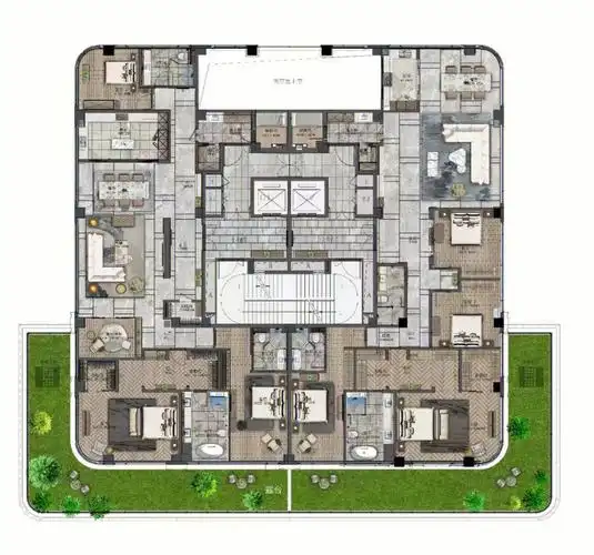 带园区部分450方整层公馆总价800w到2000w左右通燃气#杭州大平层