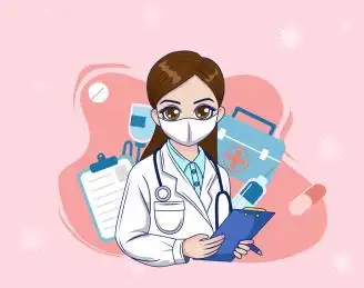 一名女医生 海报 插画