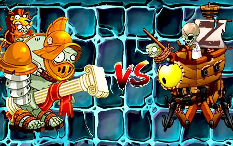 植物大战僵尸pvz2:罗马巨人vs海盗僵王,罗马巨人:人多力量大!