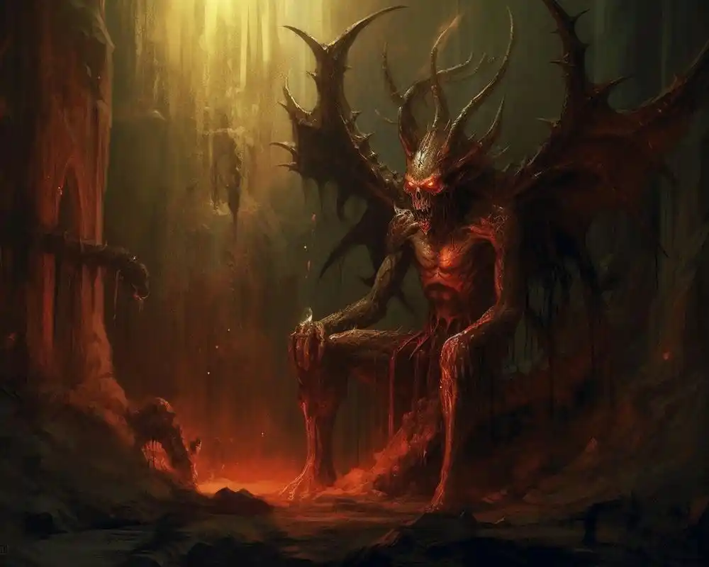 地狱的恶魔,狰狞的面孔,真的太丑了!#恶魔# #ai绘画