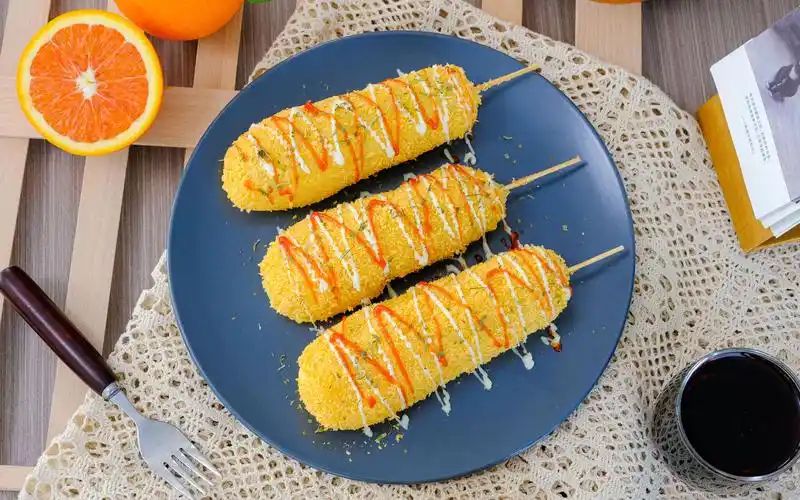 【芝士热狗棒】非油炸!香酥饱腹,成本才3块钱,10分钟就能吃上