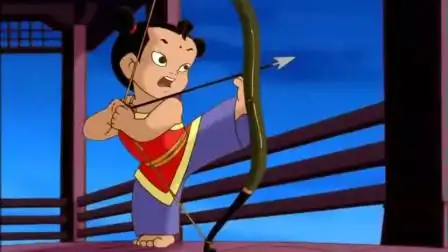 哪吒传奇:小哪吒夜晚偷偷溜走,去射箭了,居然射到皇上那去了