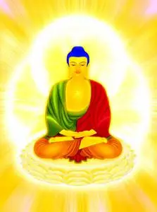 线绣 满绣印花包邮手绣 金身打坐 释迦摩尼十字绣 释迦牟尼佛像图