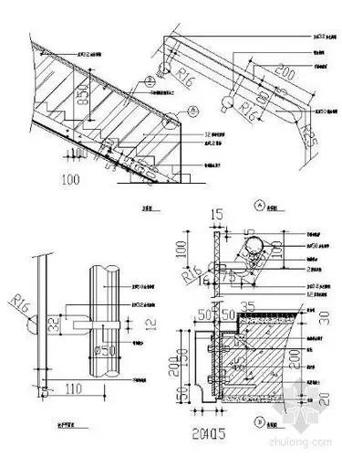 [分享]玻璃栏杆cad图纸资料下载
