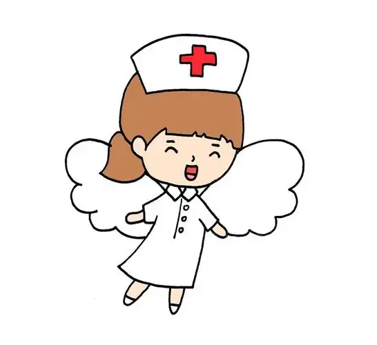 白衣天使简笔画步骤