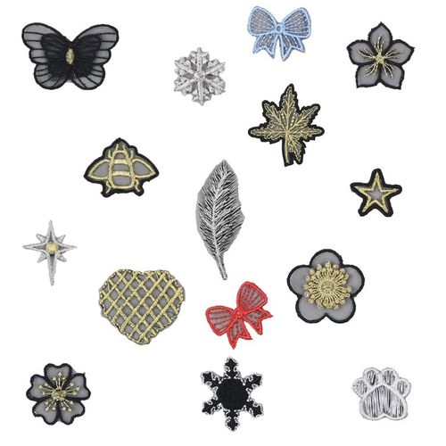 布贴小号小面积绣花布贴补丁贴刺绣高端缝补补衣服图案可缝可贴