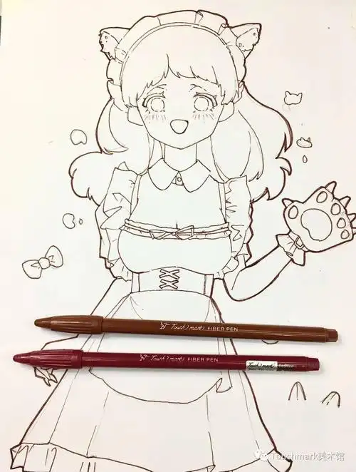 t馆绘画小课堂:【马克笔】猫女