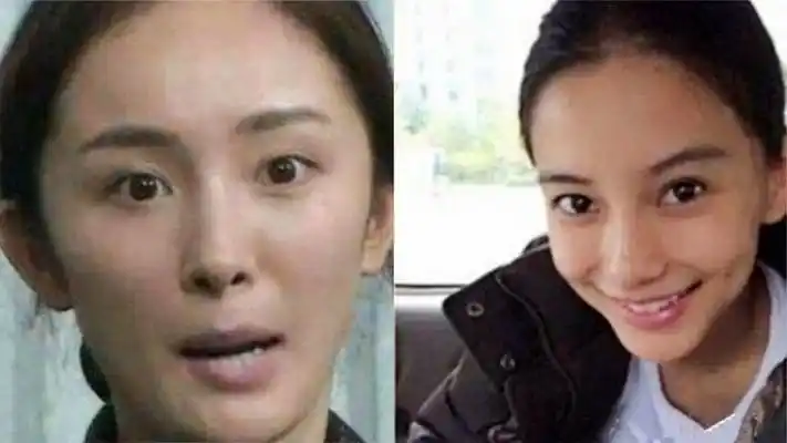 佟丽娅杨幂和杨颖卸妆前后对比,差距太大了,baby:你们聊我先走