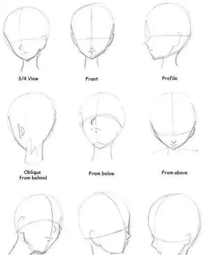 初学者怎么画好动漫人物的头部?动漫绘画之头部含五官的绘画教程 - 哔