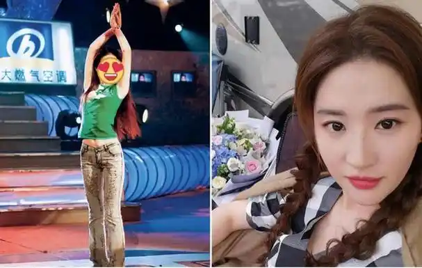 出刘亦菲2003年首次上陆综《快乐大本营》的照片,评论当时才15岁的刘