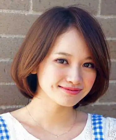 圆脸蘑菇头pk圆脸波波头,脸型图片,发型图片