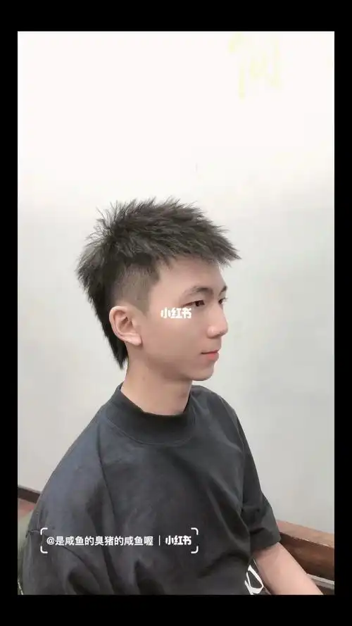 广州番禺狼尾碎盖锡纸烫适合男朋友的发型