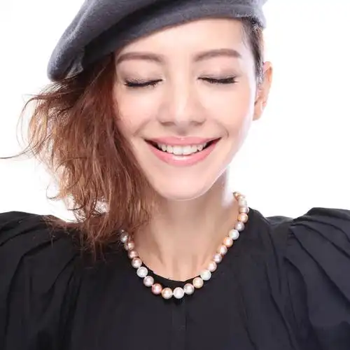 永宝珍珠 正品 浓情首选礼物 天然小珍珠项链 正圆 6-7mm 时尚百搭