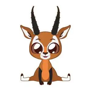 矢量羚羊可爱的羚羊矢量插图艺术在平面颜色照片