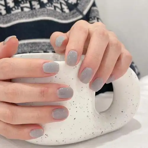 05秋冬高级有质感莫兰迪系奶奶灰砂糖粉美甲